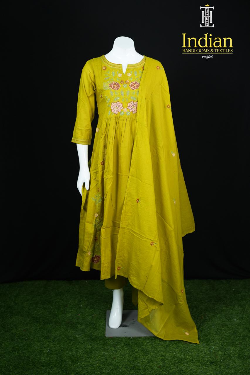 Designer Mul Cotton-Yellow