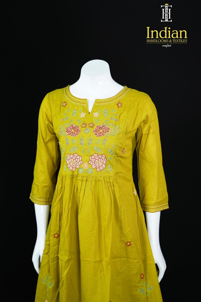 Designer Mul Cotton-Yellow
