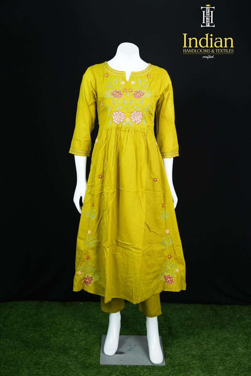 Designer Mul Cotton-Yellow