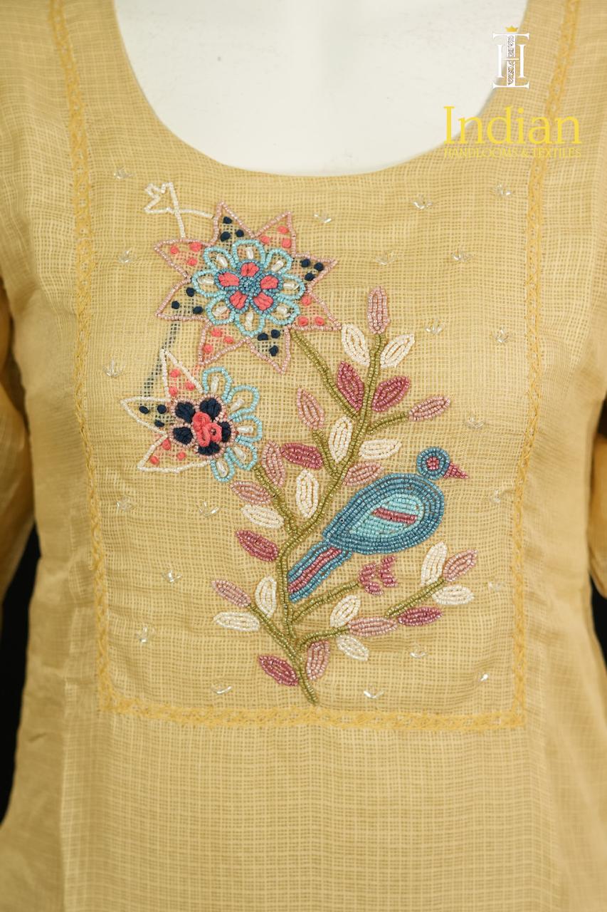 Kota Cotton Set-Cream Color