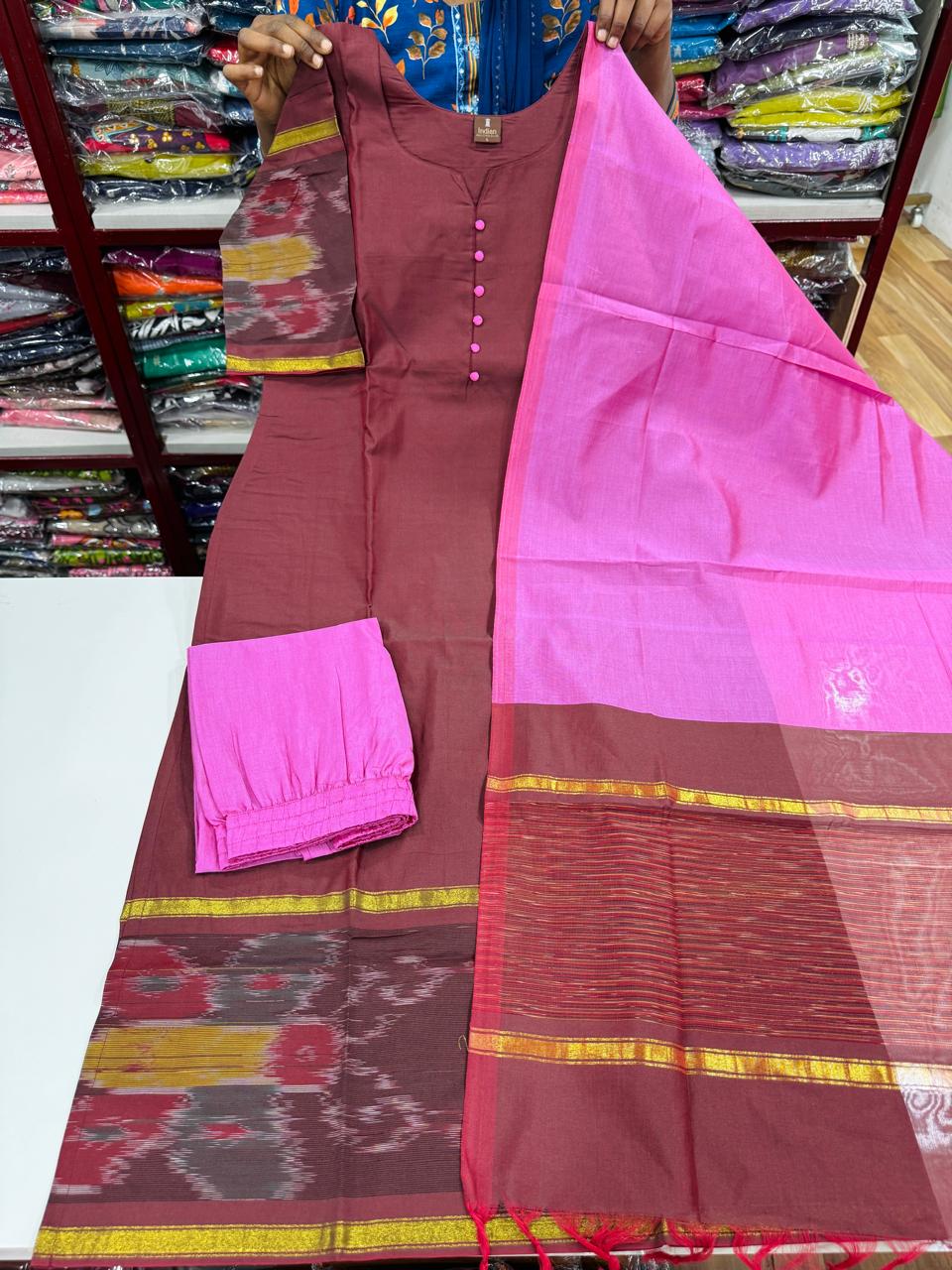 Handloom Sico Sets - Maroon 1