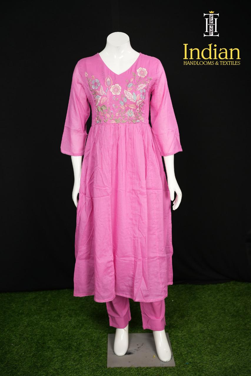 Jaipuri Mul Cotton Set-Onion Pink