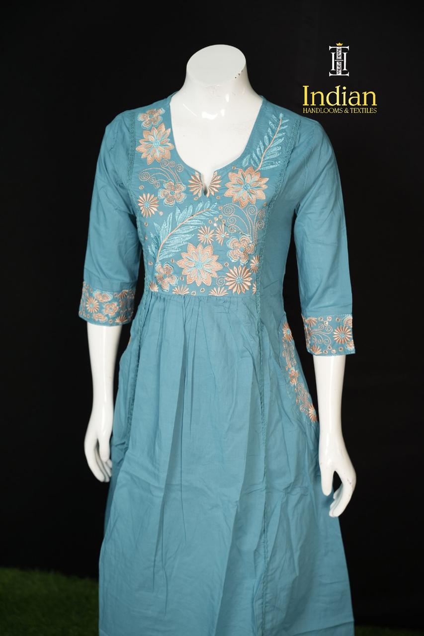 Designer Mul Cotton-Lite Blue