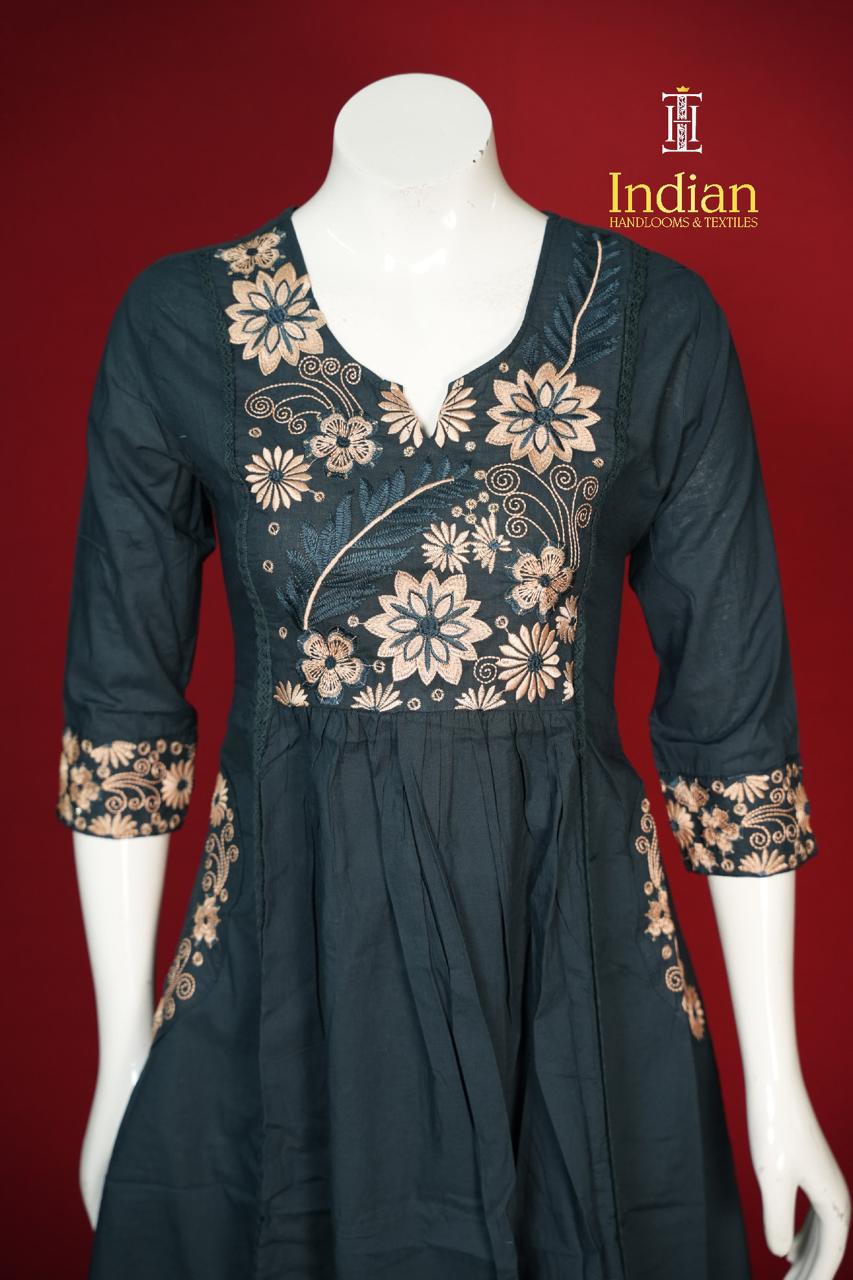 esigner Mul Cotton-Dark Bottle Green