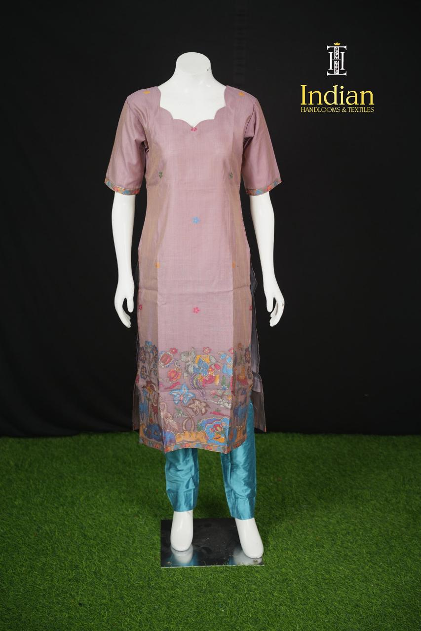 Premium Jamdhani Set-Lavender Color