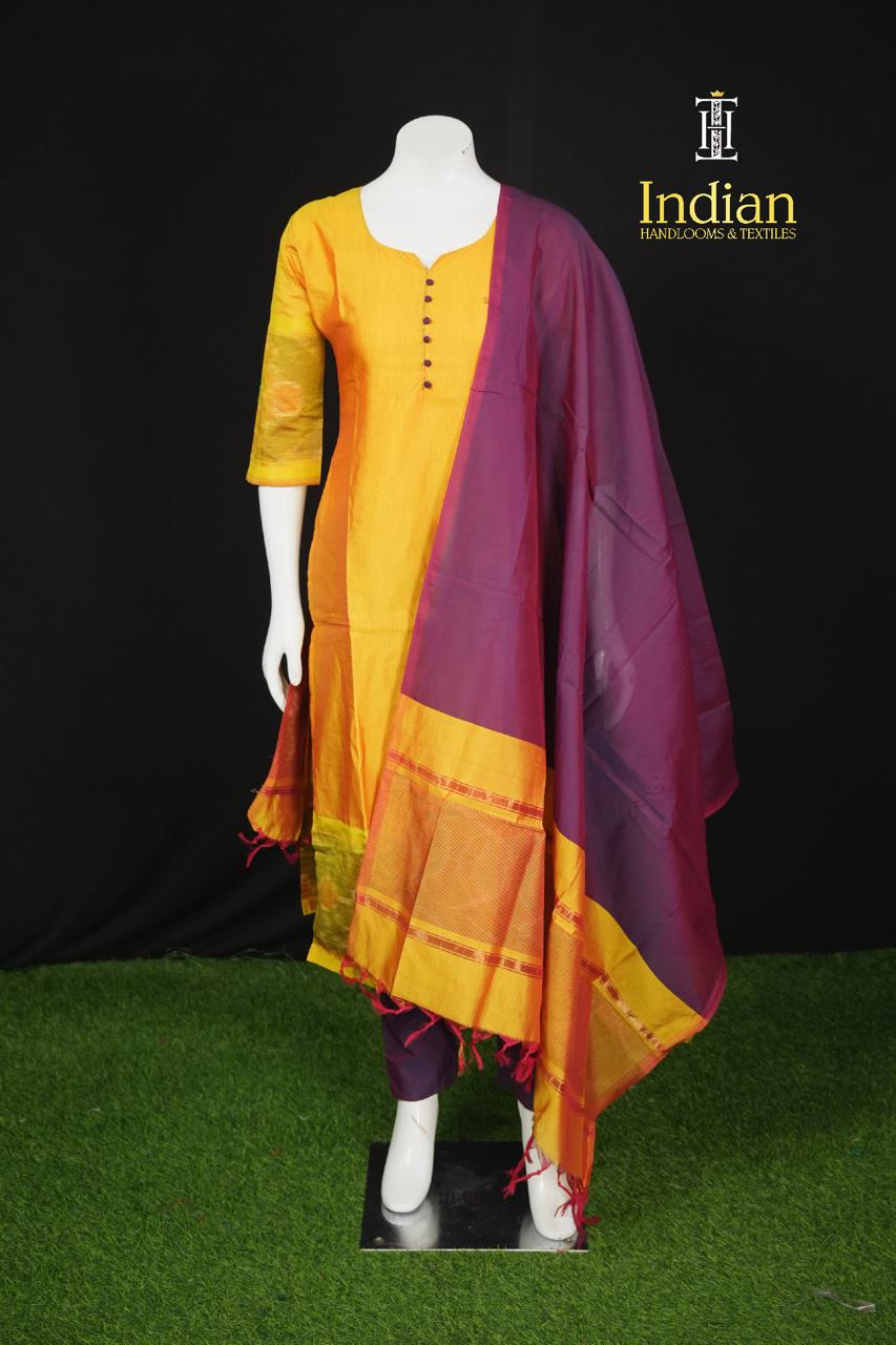 Pochampally Sico Pattu- Yellow