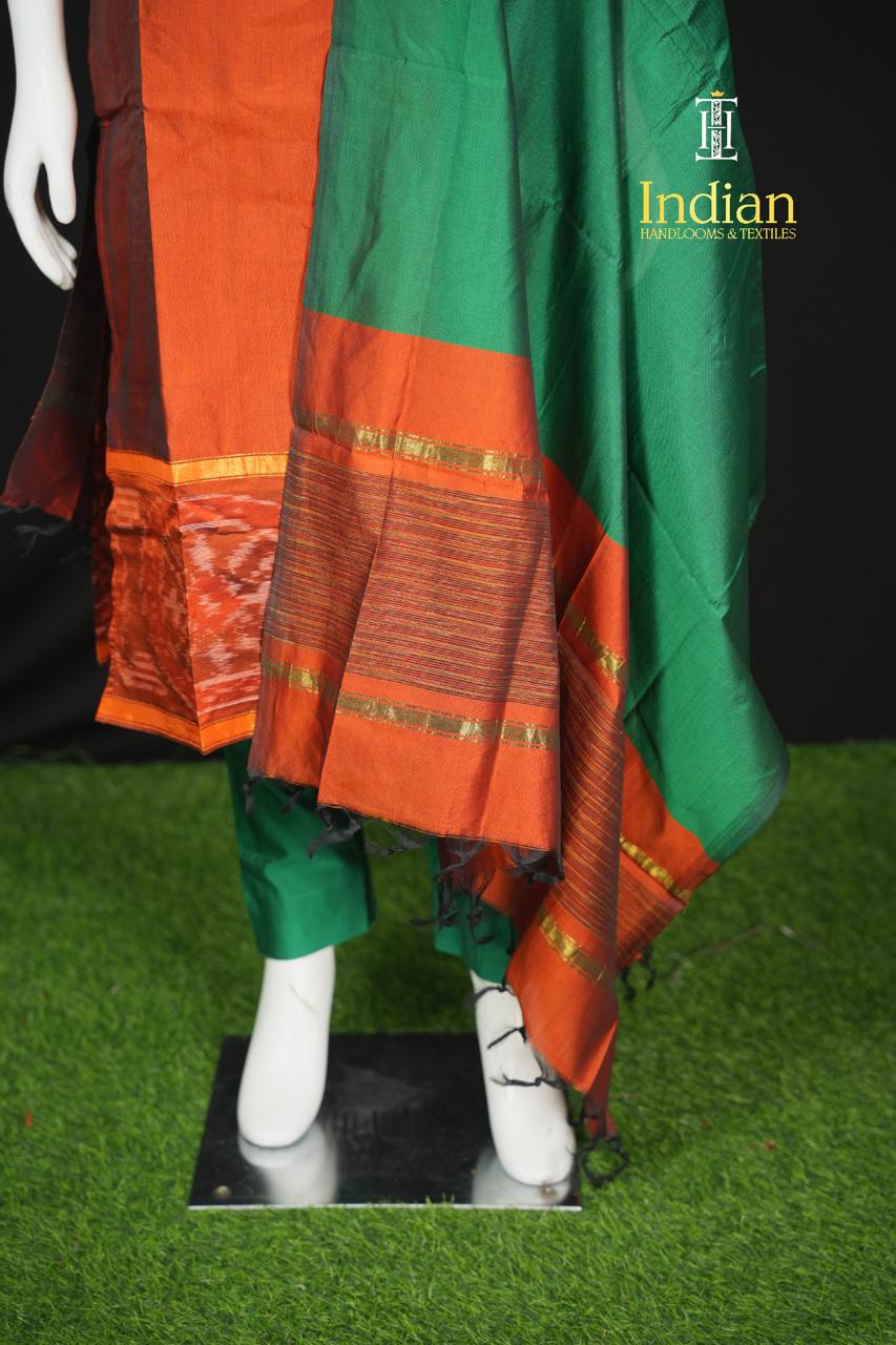 Pochampally Sico Pattu- Rust Brown