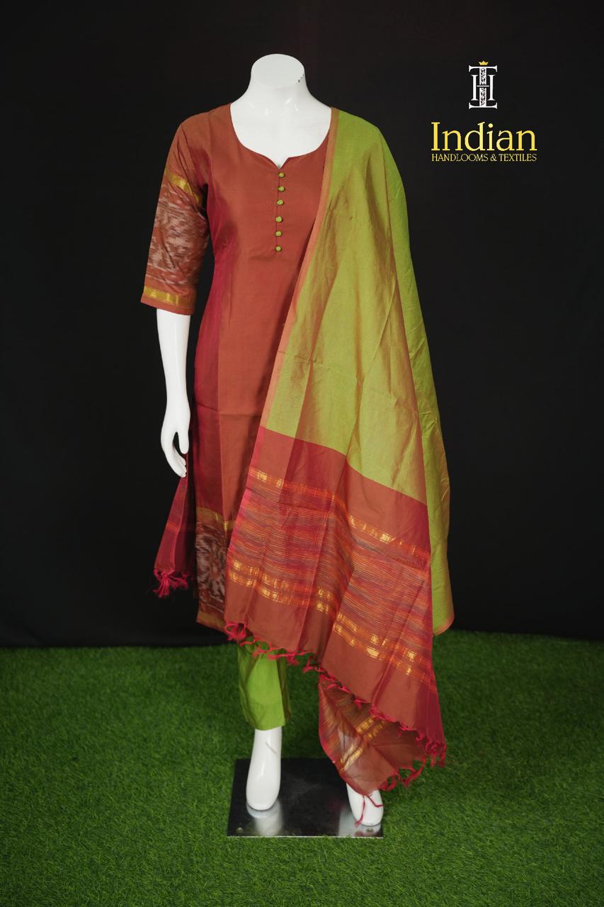 Pochampally Sico Pattu-Reddish Brown