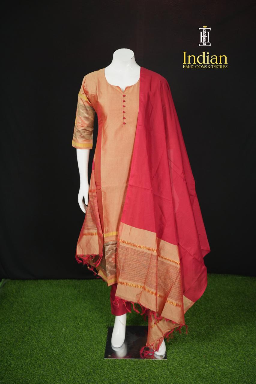 Pochampally Sico Pattu-Peach 1