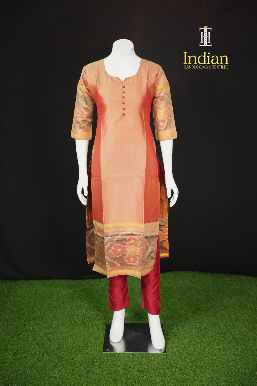 Pochampally Sico Pattu-Peach 1