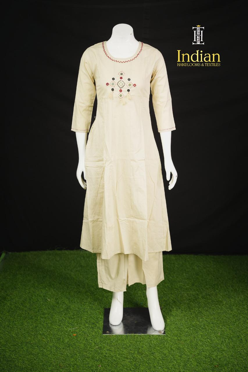 Designer Cotton Sets - Cream 1