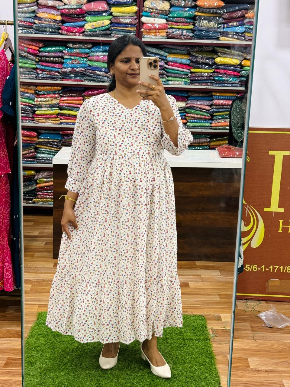 New Georgette Frocks- White