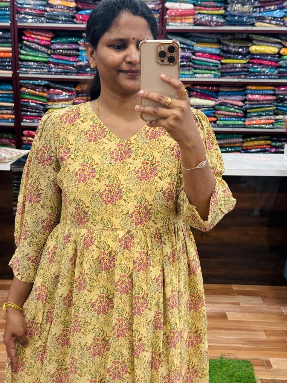 New Georgette Frocks- Yellow