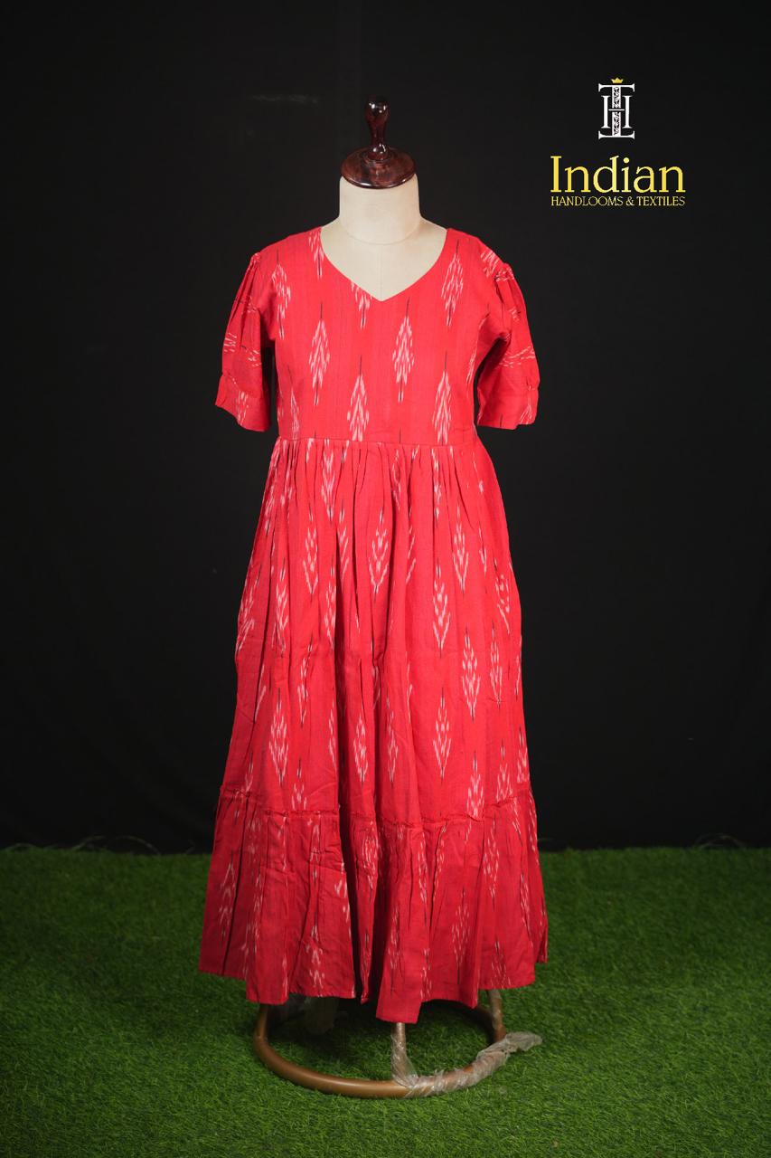 Ikkat cotton frocks