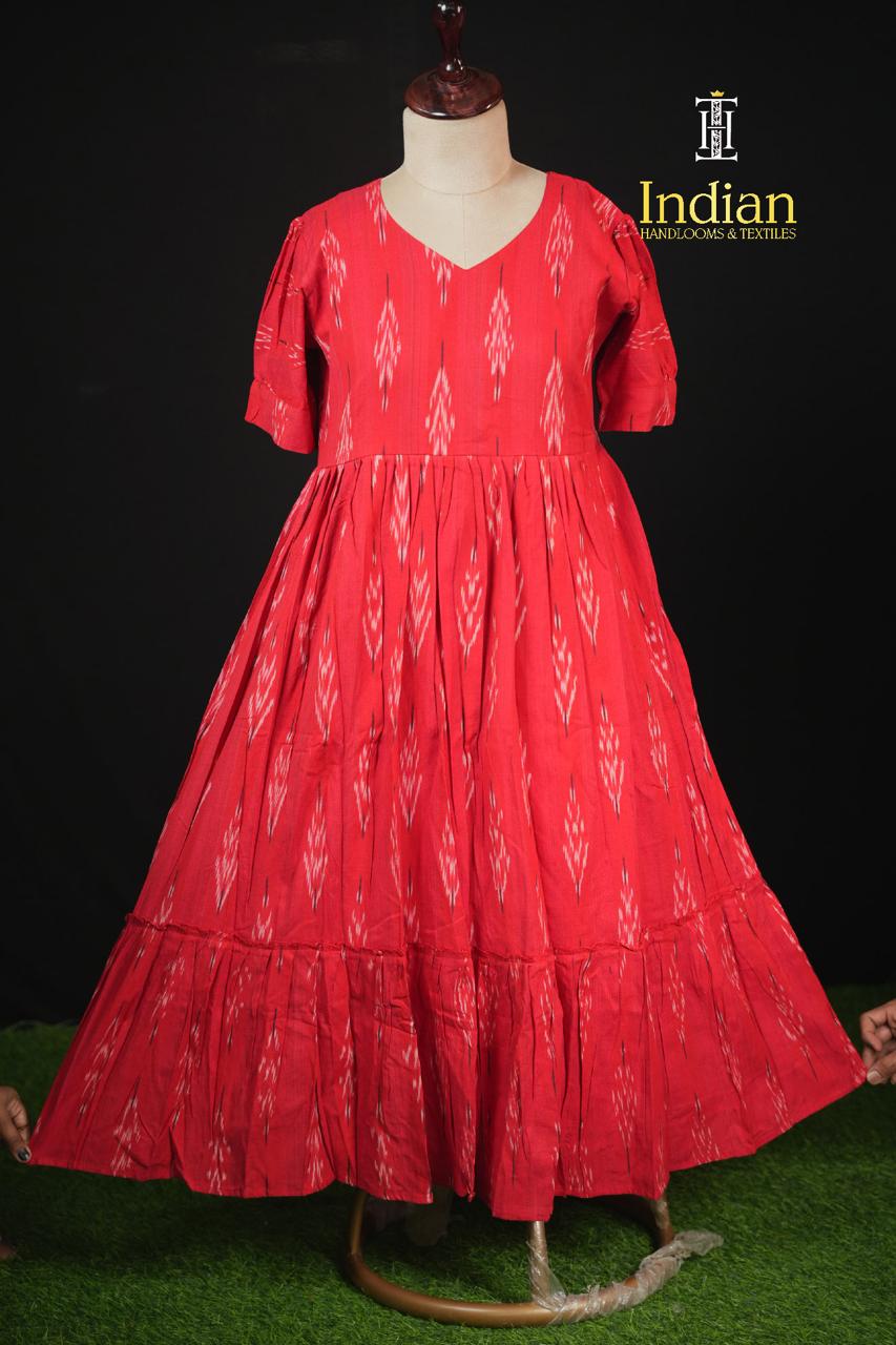 Ikkat cotton frocks