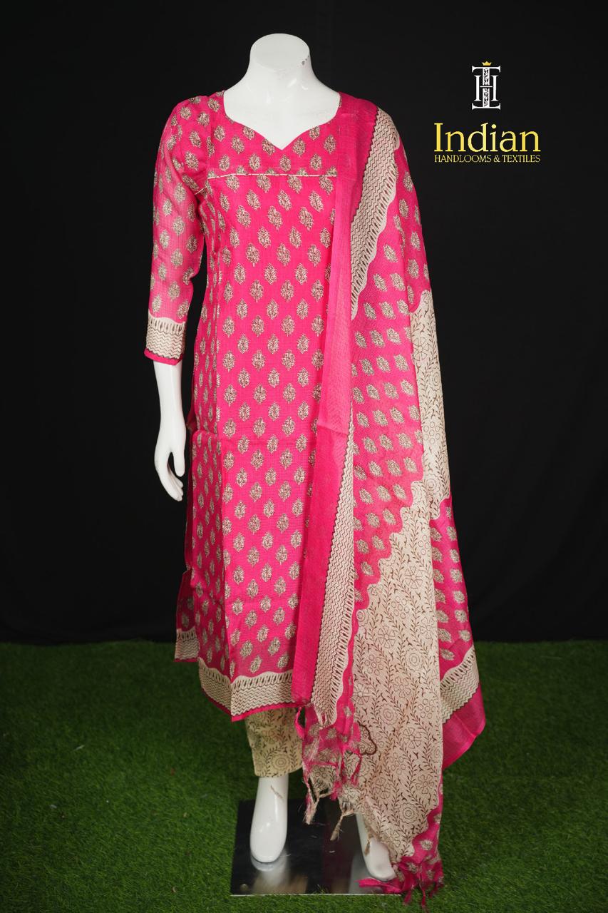 Printed Kota Sets - Pink    0000