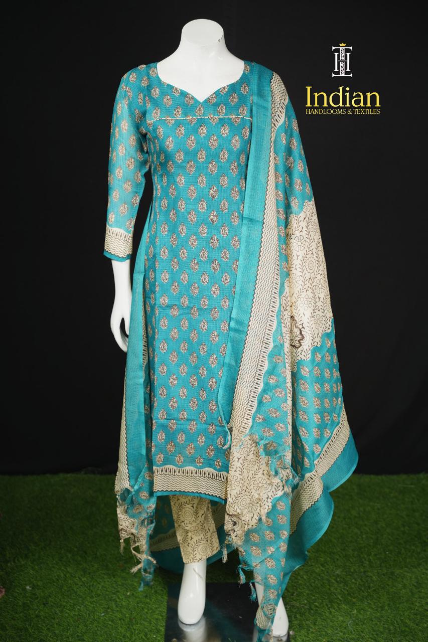 Printed Kota Sets - Rama Green  0123