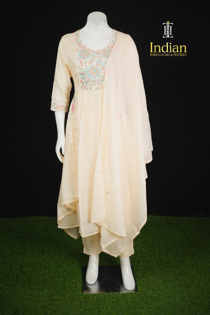 Premium Mul Cotton - Half White