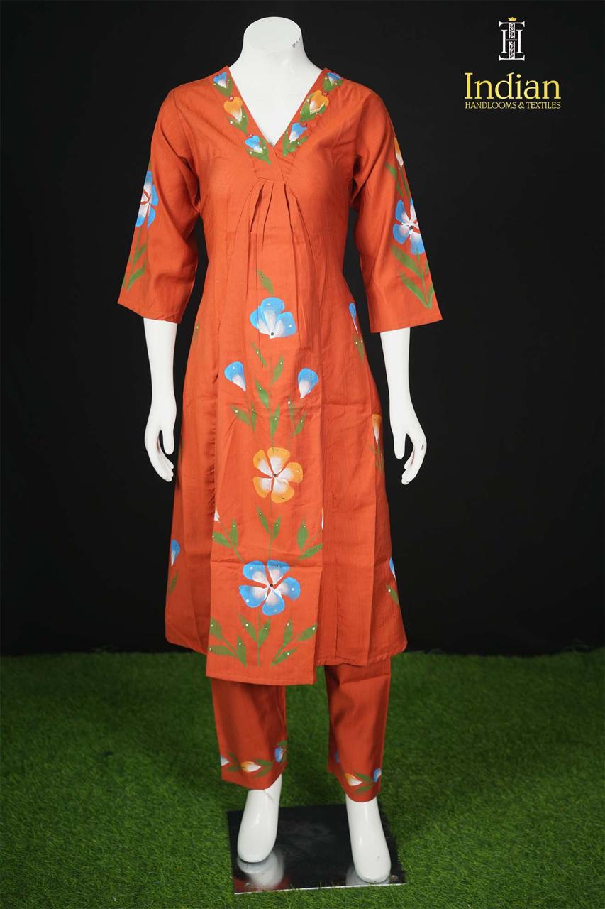 Brush Paint 2 Pc Set- Rust Orange 00