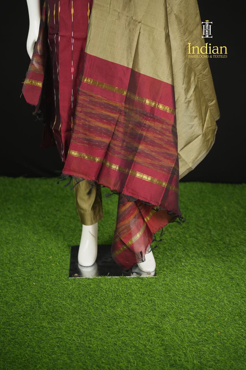 Pochampally Sico Pattu- maroon  55