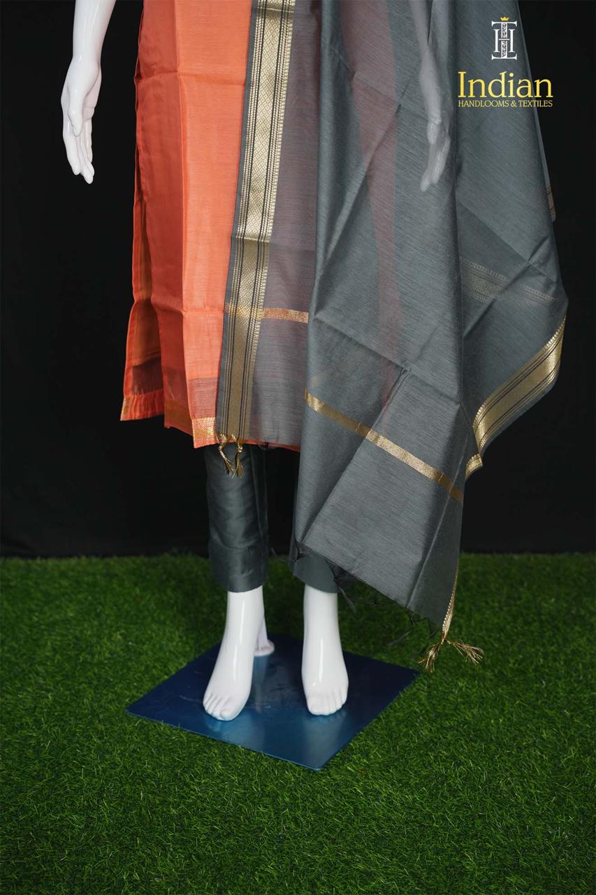 Mangalagiri Pattu Sets- Orange