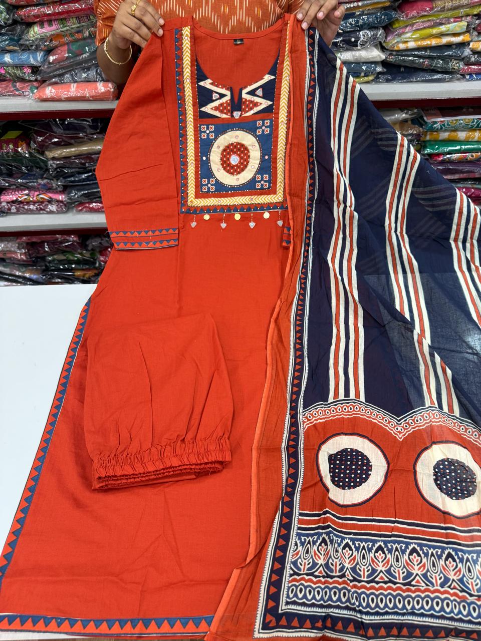 Designer Jaipuri Cotton Sets - Blue 16