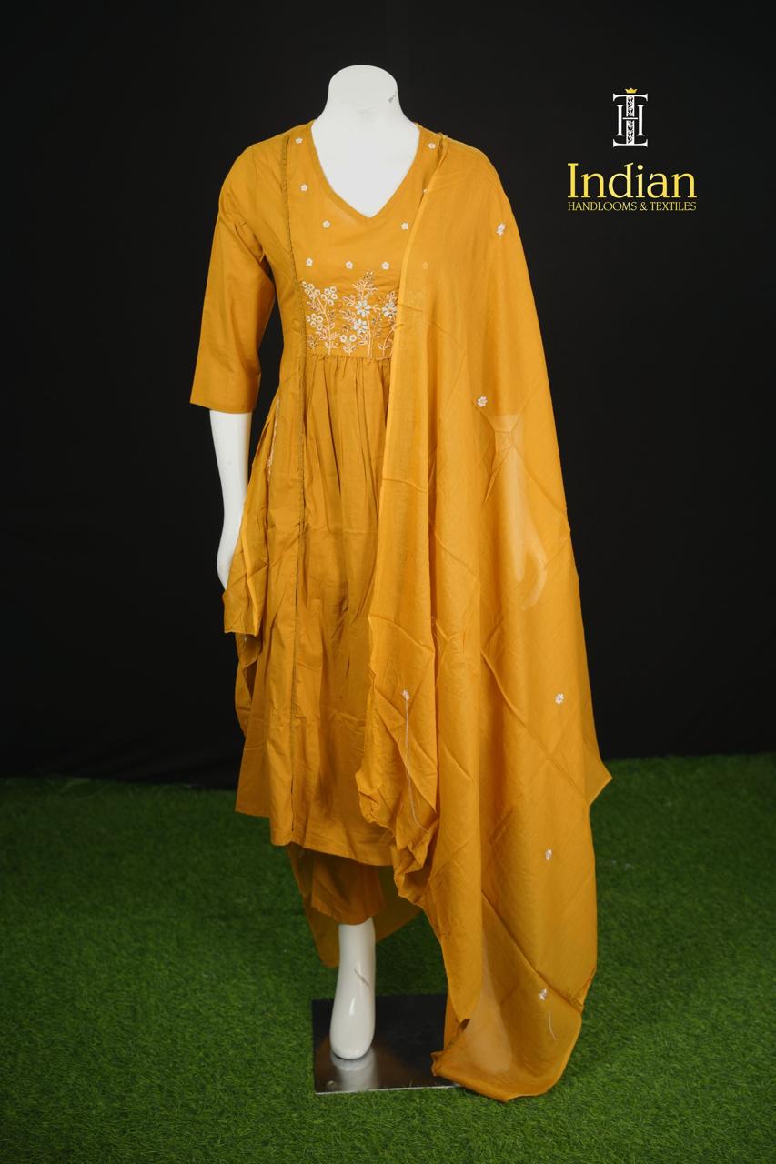 Designer Mul Cotton- Yellow 9
