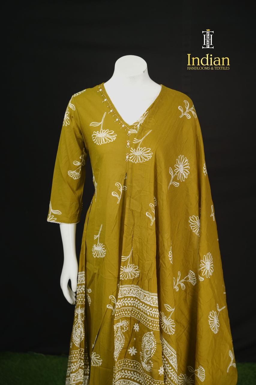 Designer Jaipuri Cotton Sets - Green 3