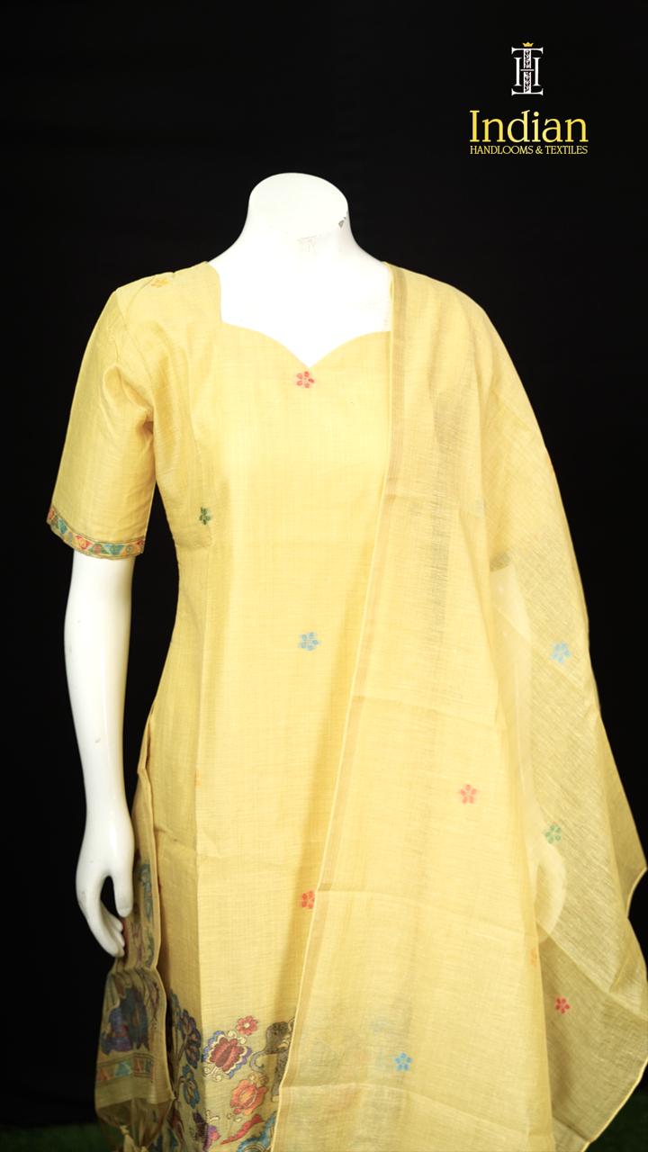 Premium Jamdhani Sets - Yellow  1