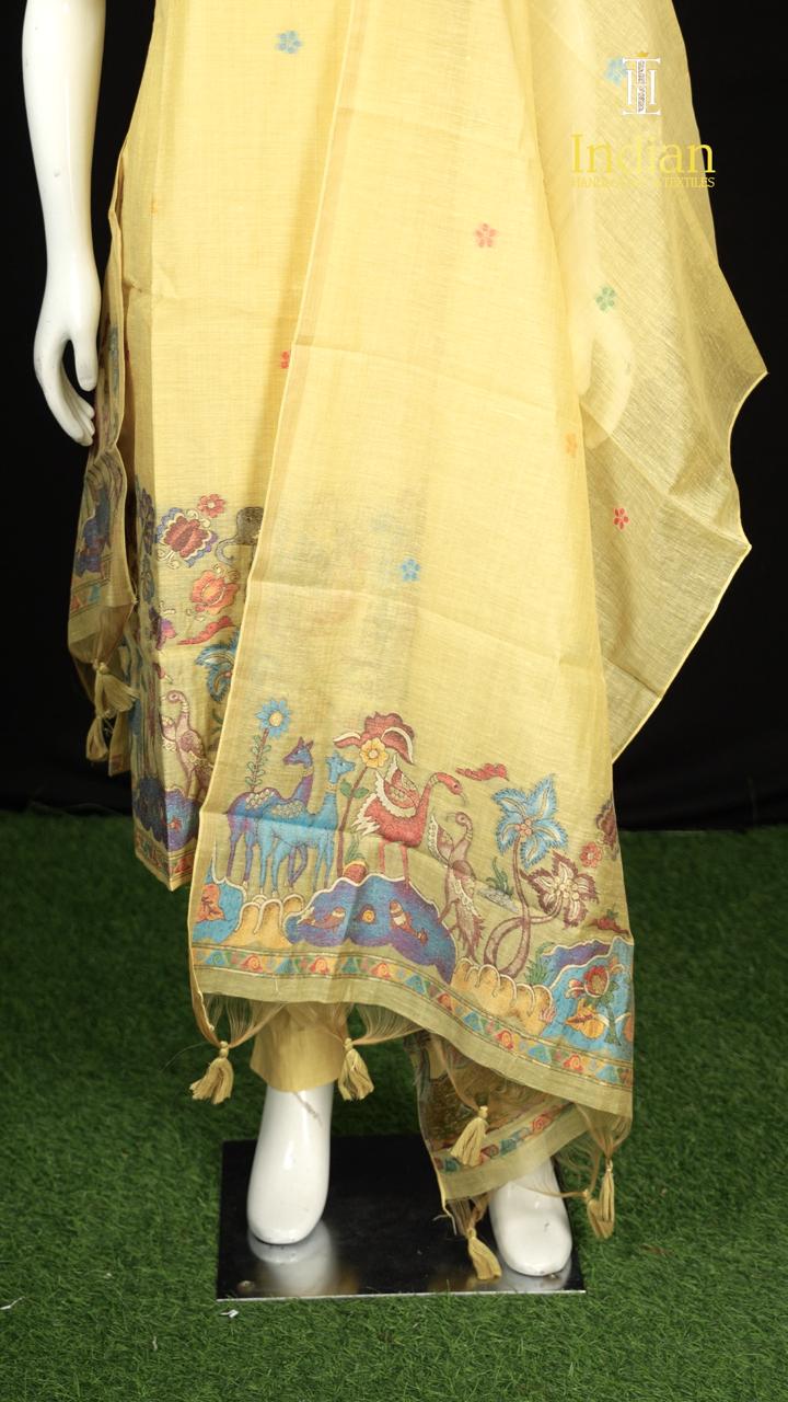 Premium Jamdhani Sets - Yellow  1