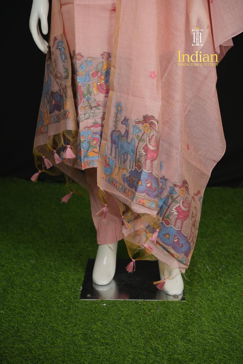 Premium Jamdhani Sets -Peach 4