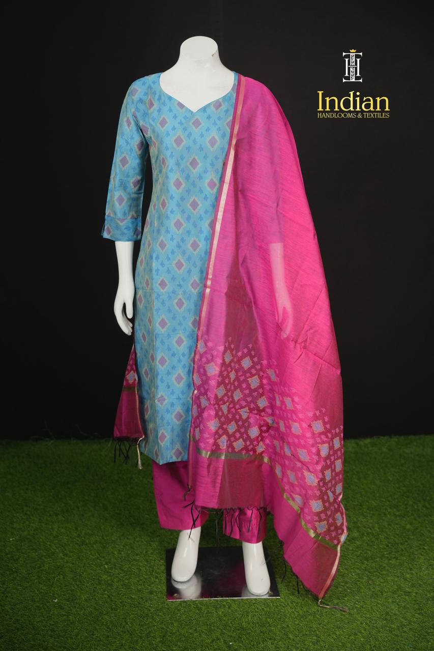Soft Silk 3 Pc Set - Blue 4