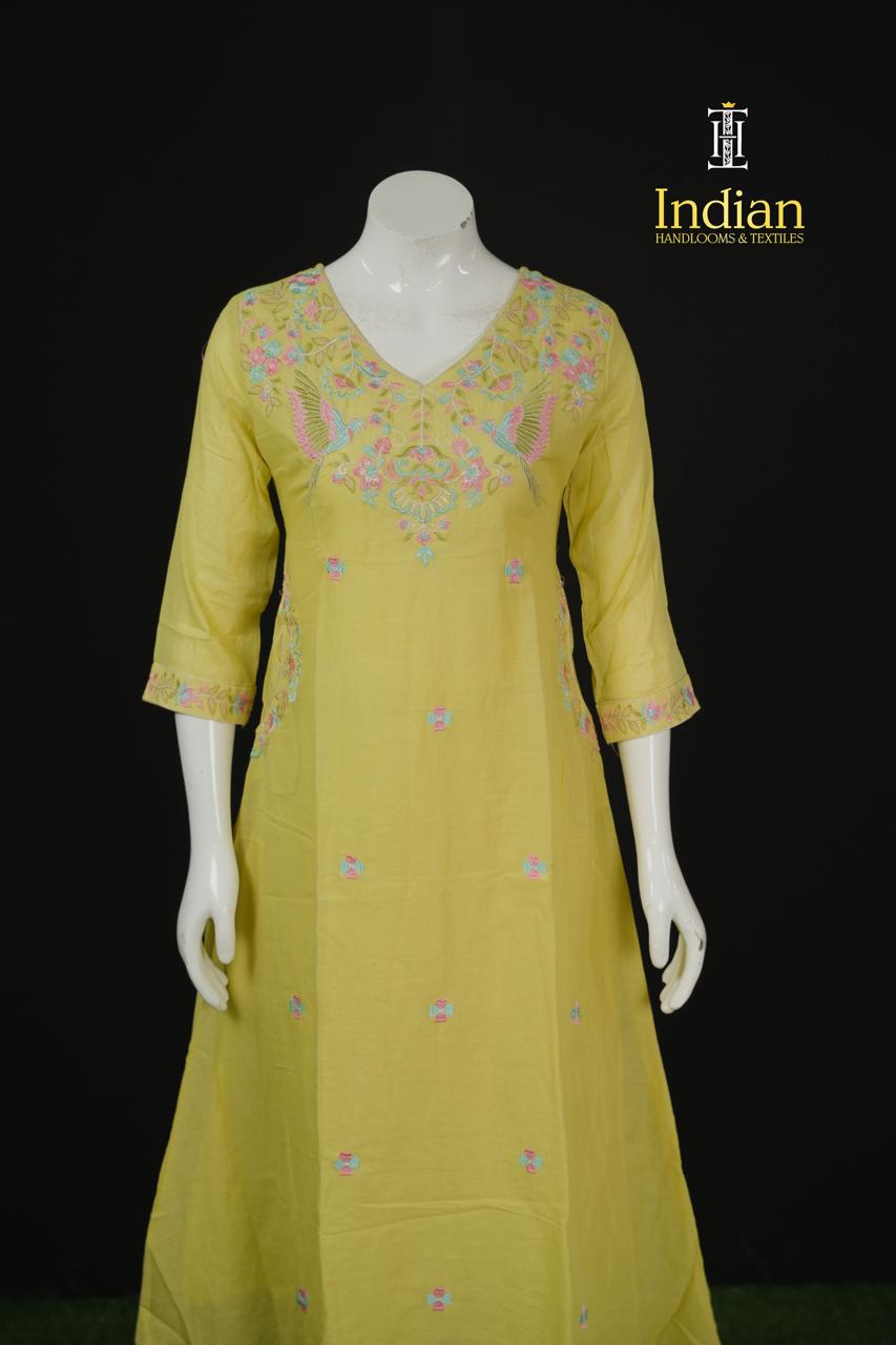 Premium Designer Mul Cotton - Lite Green 2