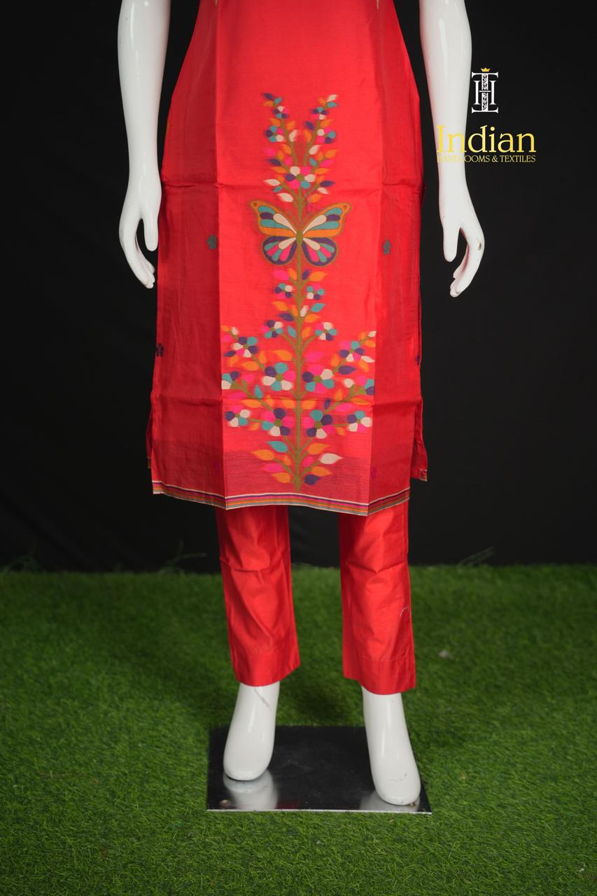 New Designer Jamdhani Sets -Red 1