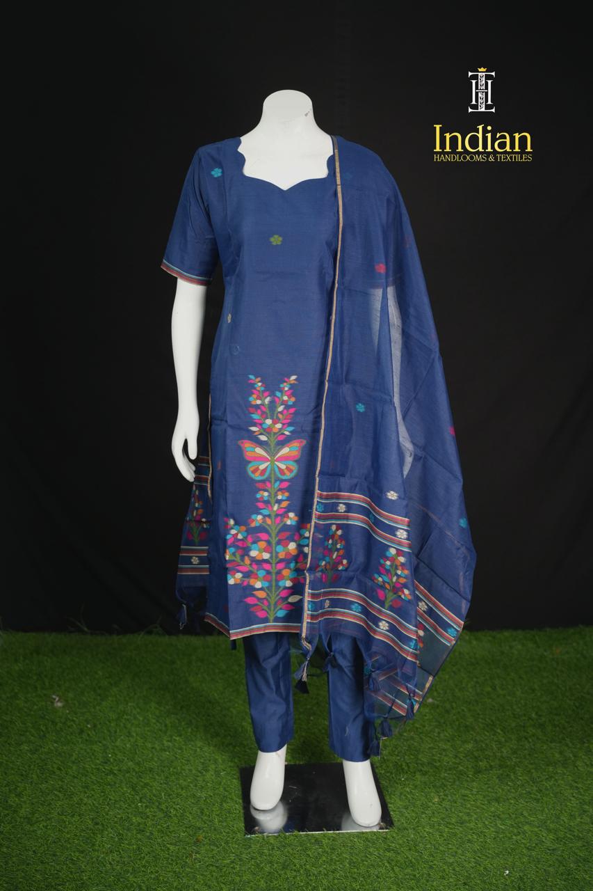 New Designer Jamdhani Sets - Blue 2