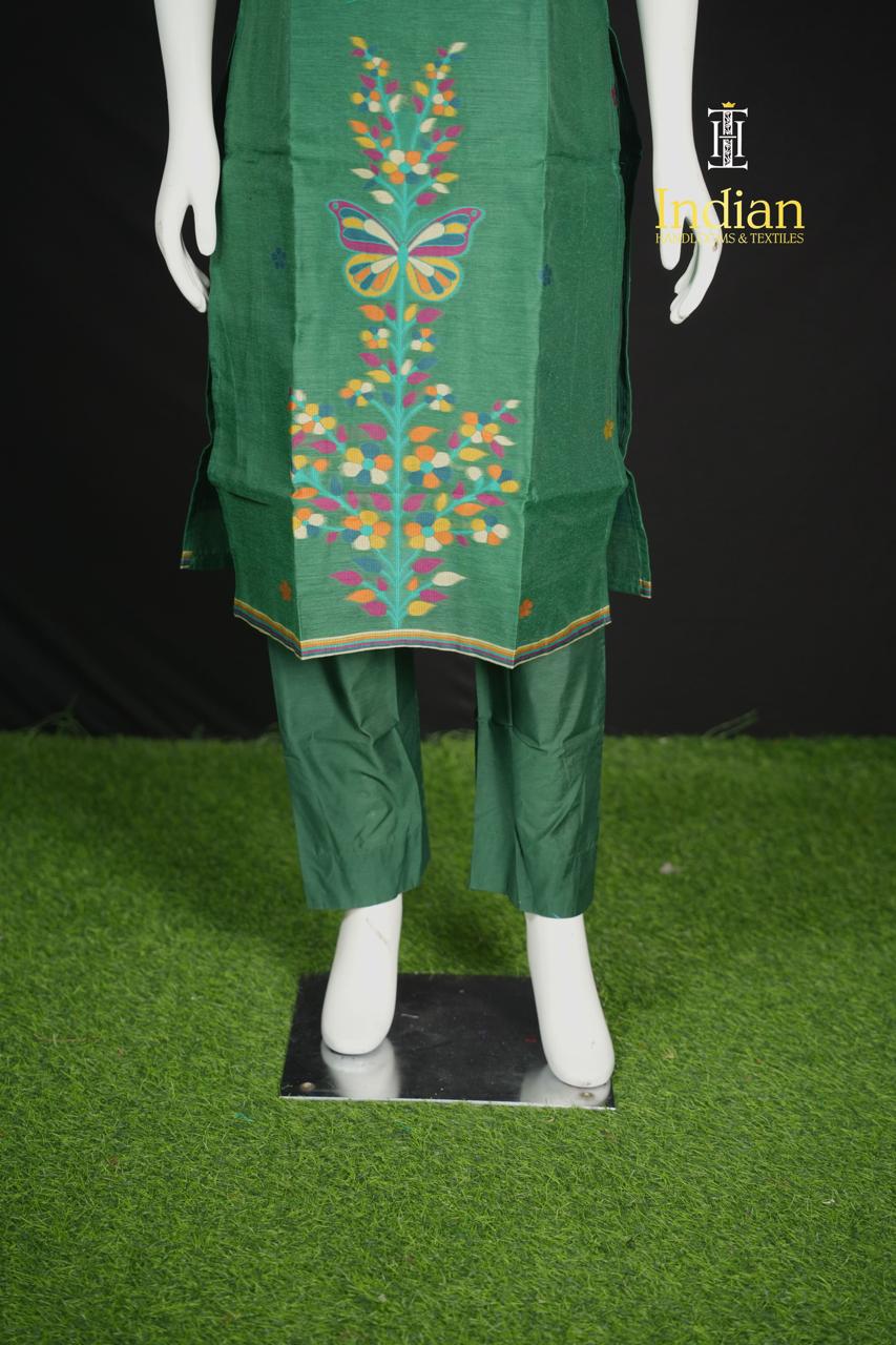 New Designer Jamdhani Sets - Green 3