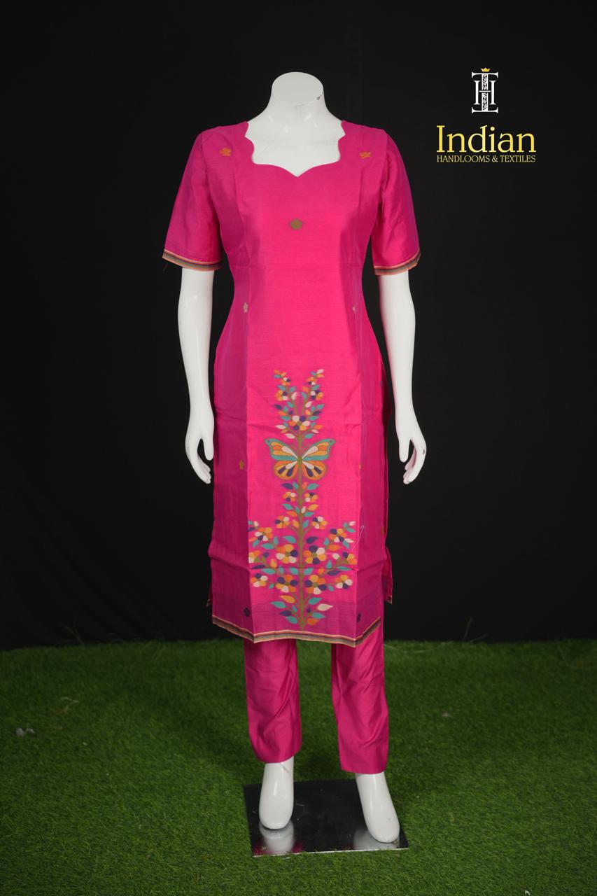 New Designer Jamdhani Sets -Pink 4