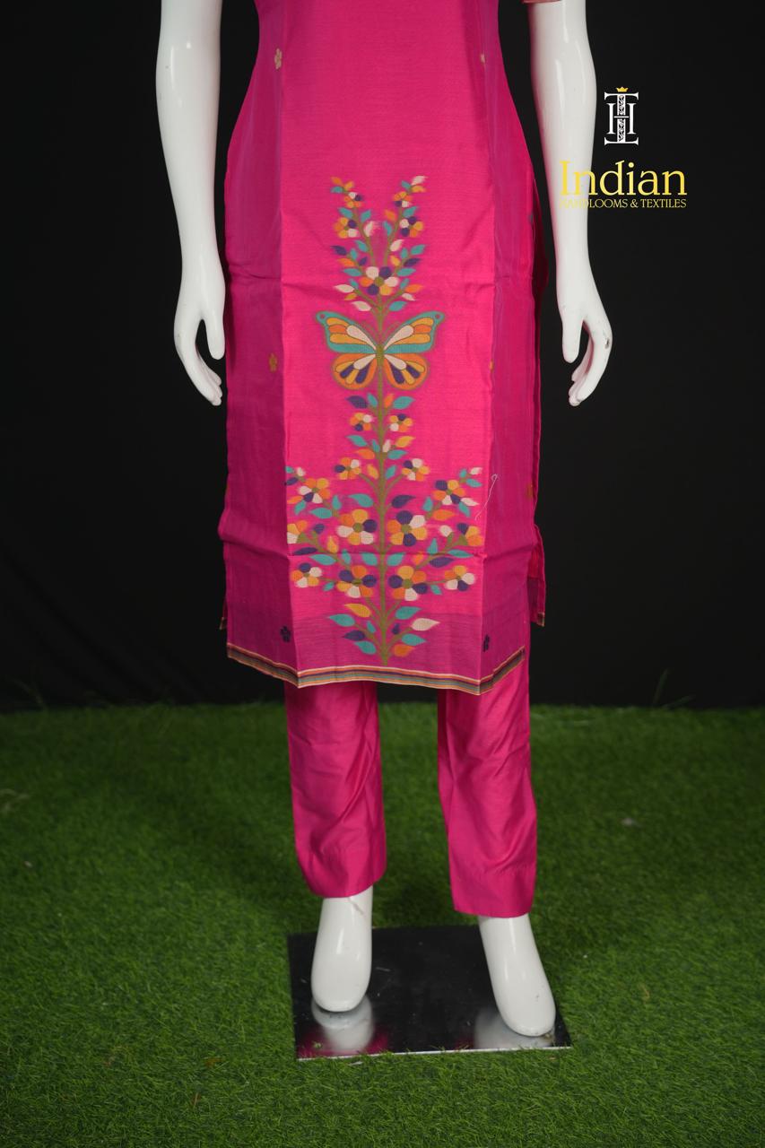 New Designer Jamdhani Sets -Pink 4
