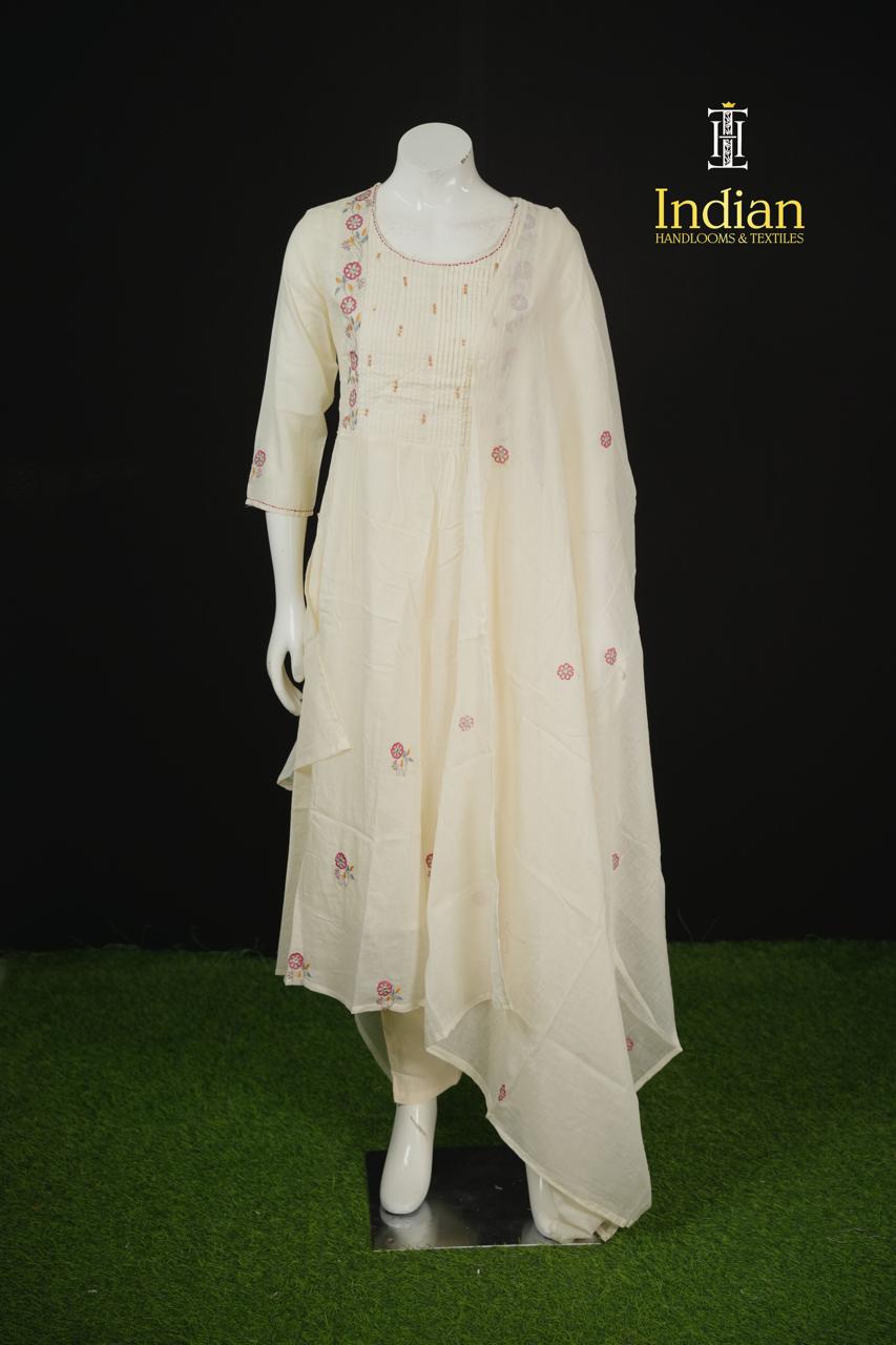 Premium Mul Cotton - Half White 104