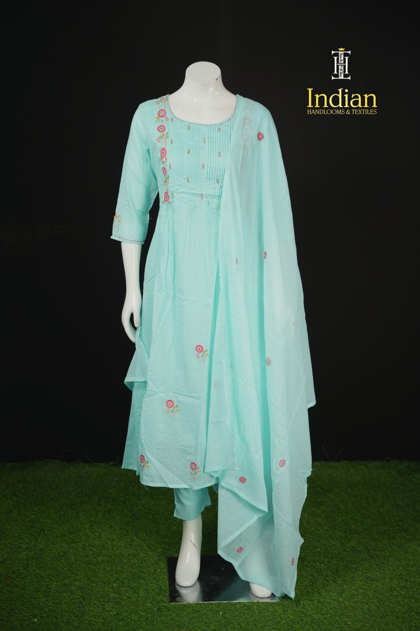 Premium Mul Cotton - Sky Blue 1