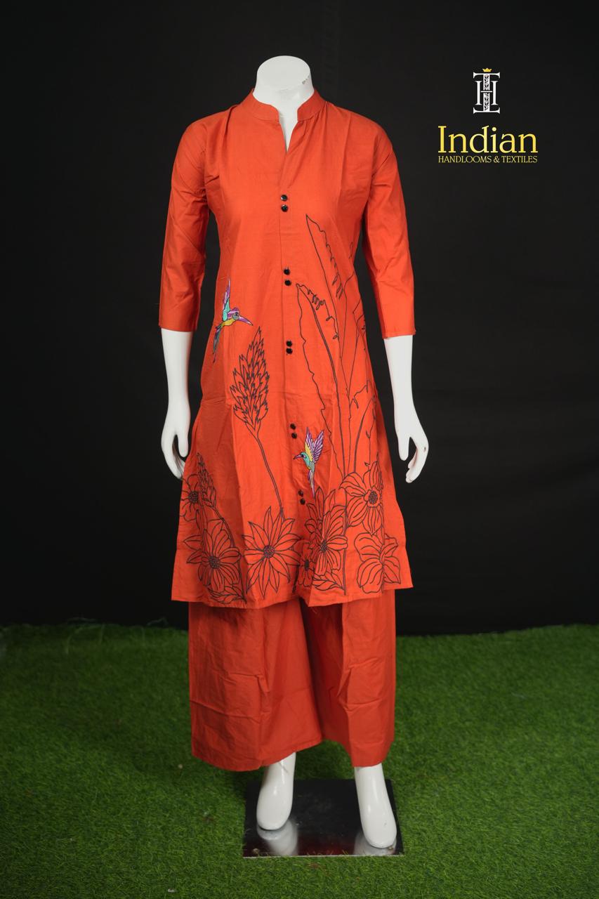 Soft Cotton 2Pcs Sets-Rust Orange