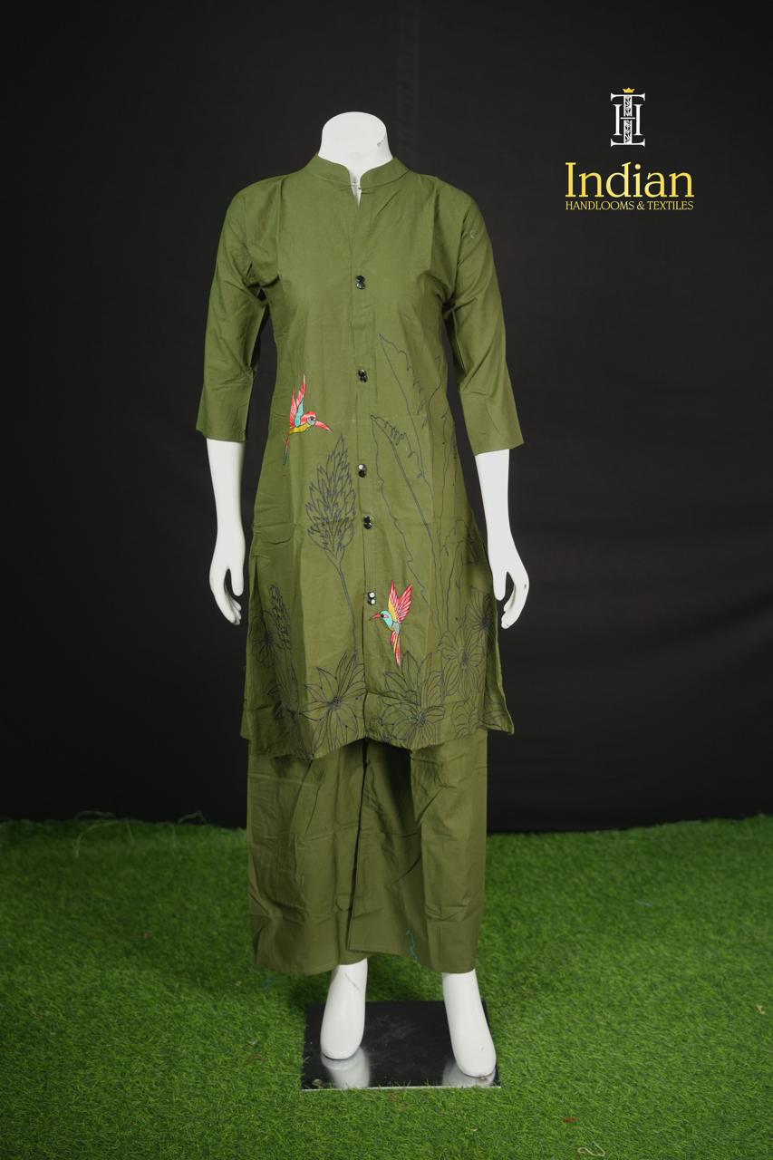 Soft Cotton 2Pcs Sets-Dark Green