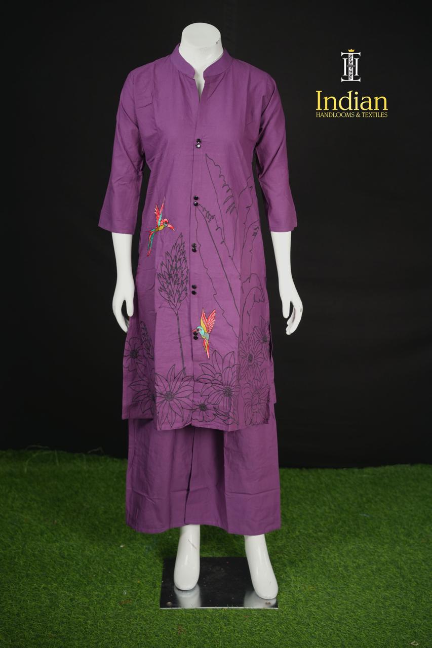 Soft Cotton 2Pcs Sets-Dark Lavender