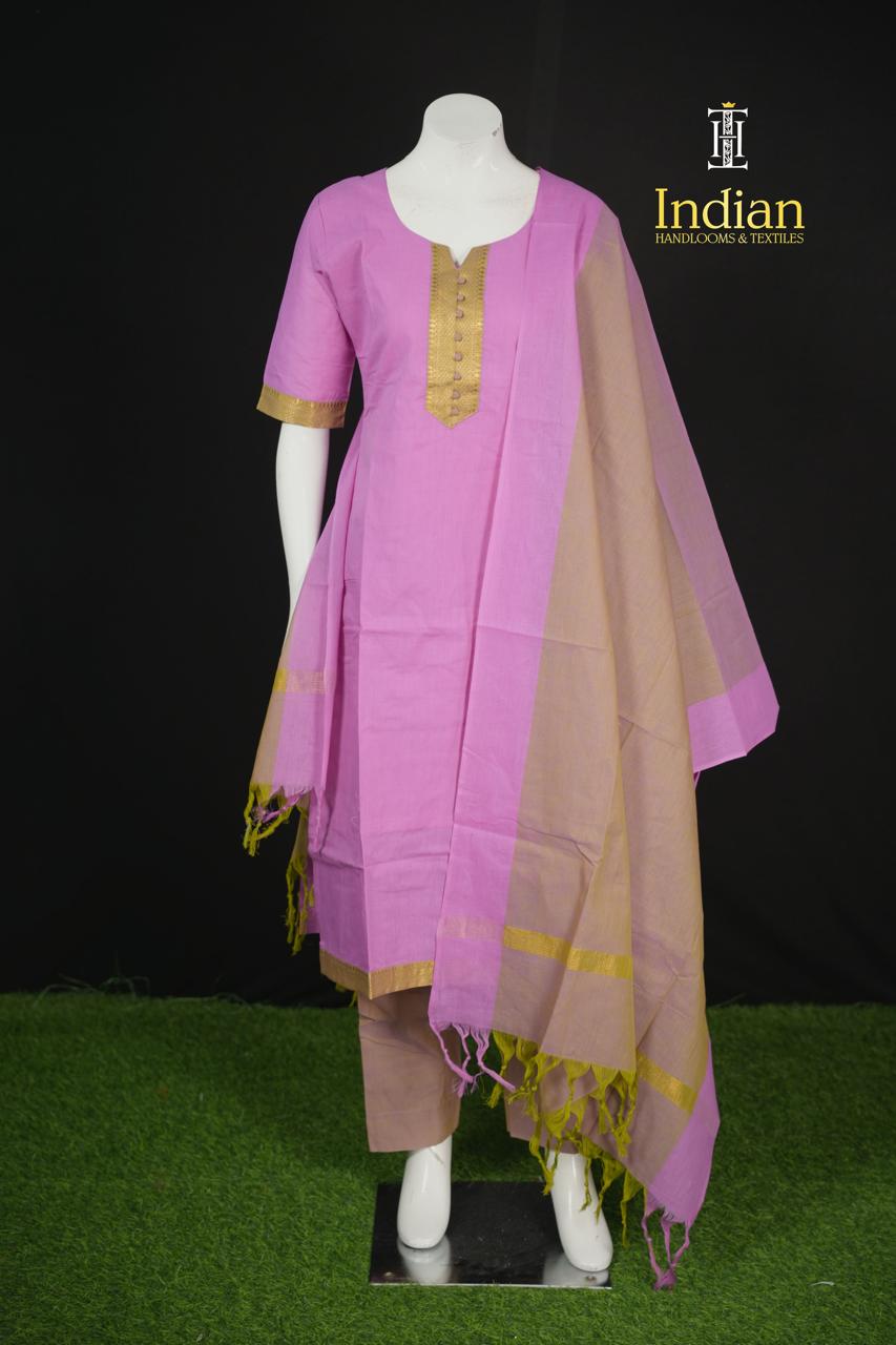 Mangalagiri Cotton Sets-Lavender