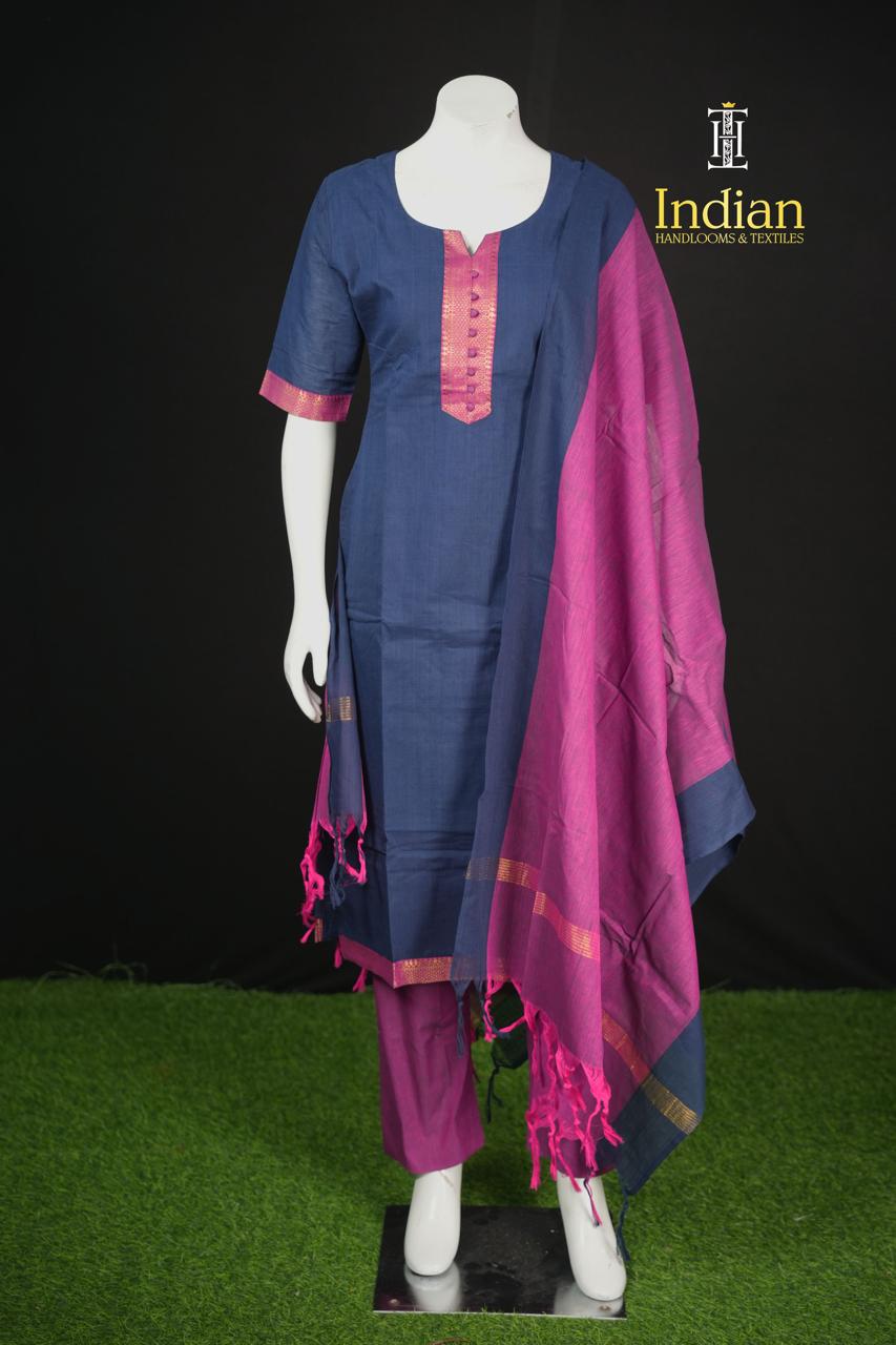 Mangalagiri Cotton Sets-Blue