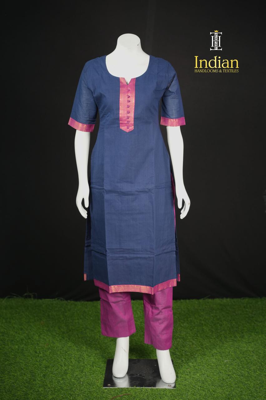 Mangalagiri Cotton Sets-Blue