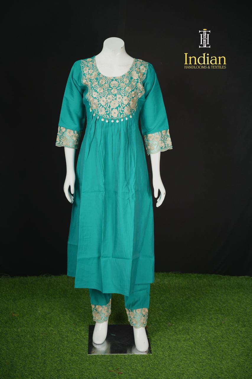 Designer Roman Silk Set-Lite See Green