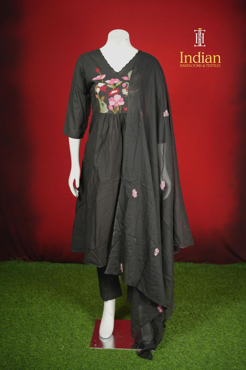 Designer Mul Cotton-Black 1
