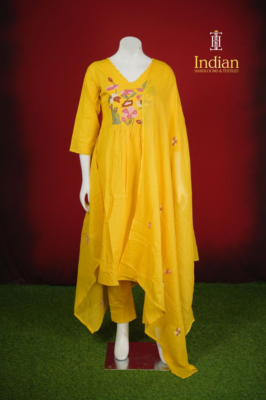 Designer Mul Cotton-Yellow 4