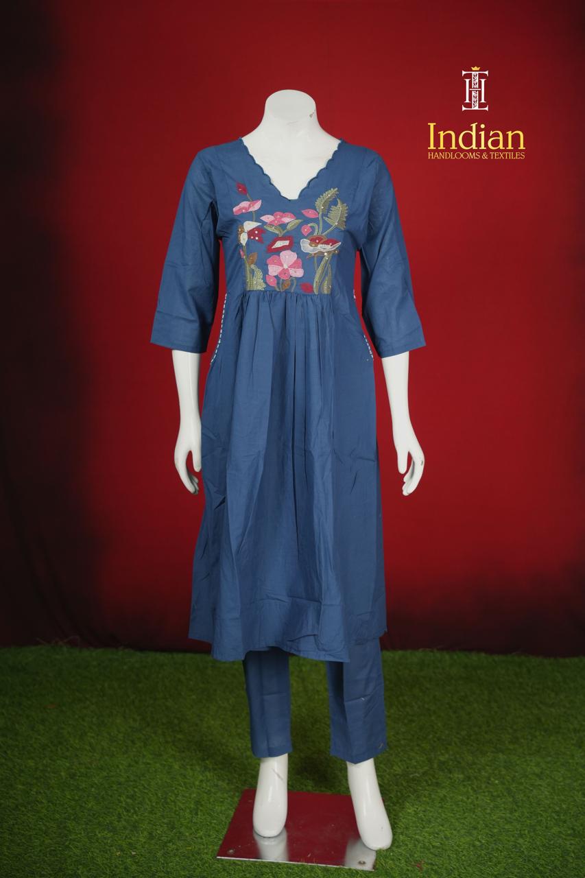 Designer Mul Cotton-Blue 5